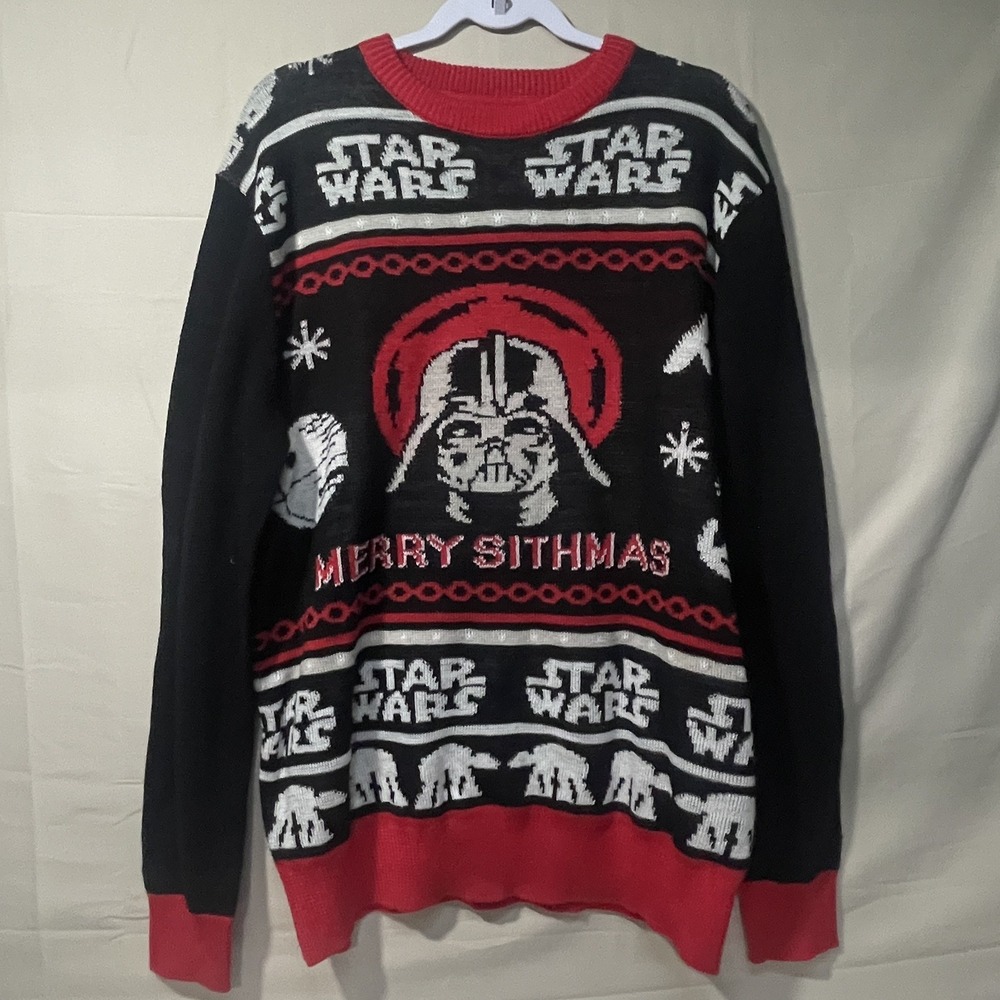 Stars Wars x H&M Xmas Sweater Adult Large Crewneck Pullover Merry Sithmas Vader